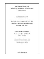 GIẢI PHÁP NÂNG CAO ĐỘNG LỰC LÀM VIỆC CHO NHÂN VIÊN CÔNG TY TNHH SÀI GÒN MAY MẶC XUẤT KHẨU