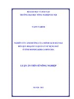 Nghiên cứu ảnh hưởng của chính sách đất đai đến quy hoạch và quản lý sử dụng đất ở tỉnh mondulkiri campuchia