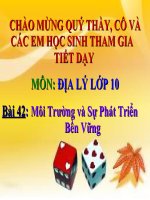Bai 10: Moi Truong va Su Phat Trien Ben Vung