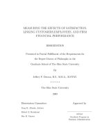 measuring the effects of satisfaction- linking customers, employees, and firm financial performance