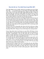 Mẹo nhỏ cầm tay Tùy chỉnh Menu trong Office 2007