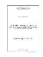 Tiểu thuyết Đội gạo lên chùa của Nguyễn Xuân Khánh trong thành tựu văn chương thời đổi mới