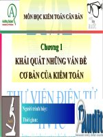 Slide khái quát những vấn đề cơ bản của kiểm toán