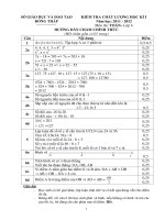 Đáp án Toán 6 HK1 2011 - 2012