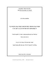 Vận dụng dạy học khám phá trong dạy học các quy luật di truyền sinh học 9.