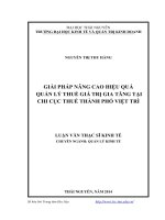 Giải pháp nâng cao hiệu quả quản lý thuế giá trị gia tăng tại Chi cục thuế thành phố Việt Trì