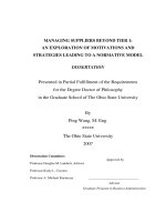 managing suppliers beyond tier 1- an exploration of motivations and strategies leading to a normative model