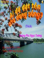 Bài: AI ĐÃ ĐẶT TÊN CHO DÒNG SÔNG