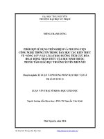 Phối hợp sử dụng thí nghiệm và phương tiện công nghệ thông tin trong dạy học các kiến thức về sóng cơ (vật lý 12) theo hướng tích cực hóa hoạt động nhận thức của học sinh thuộc Trung tâm Giáo dục thường xuyên miền núi
