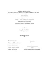 the role of uncertainty in transaction cost and resource-based theories of the firm