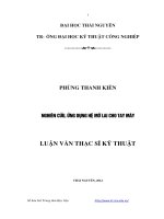 Nghiên cứu, ứng dụng hệ mờ lai cho tay máy