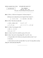 Đề và Đáp ánToán 6 HK 1 (2011-2012)