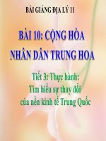 bài giảng địa lý 11 bài 10 cộng hòa nhân dân trung hoa