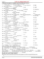 UNIT 14: FREETIME FUN