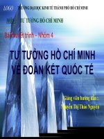 Tư tưởng Hồ Chí Minh về đoàn kết quốc tế