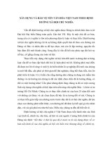 XÂY DỰNG và bảo vệ nền văn hóa VIỆT NAM THEO ĐỊNH HƯỚNG xã hội CHỦ NGHĨA