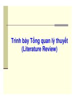 Trình bày Tổng quan lý thuyết Phương pháp luận nghiên cứu khoa học