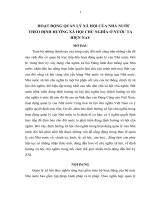 HOẠT ĐỘNG QUẢN lý xã hội của NHÀ nước THEO ĐỊNH HƯỚNG xã hội CHỦ NGHĨA ở nước TA HIỆN NAY