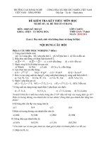 Đề thi môn Kỹ thuật điện