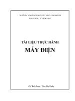 Tài liệu Thực hành máy điện
