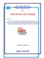 công tác kiểm tra thuế giá trị gia tăng và thuế thu nhập doanh nghiệp đối với doanh nghiệp ngoài quốc doanh trên địa bàn quận 5 tphcm