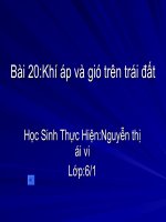 Bài 20:Khí áp và gió trên trái đất
