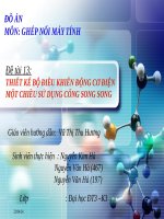 THIẾT KẾ BỘ ĐIỀU KHIỂN ĐỘNG CƠ ĐIỆN  MỘT CHIỀU SỬ DỤNG CỔNG SONG SONG (ĐỒ ÁN MÔN GHÉP NỐI MÁY TÍNH)