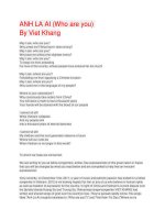 bài hát Anh là ai của Việt Khang