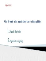 bài giảng địa lý 12 bài 24 vấn đề phát triển ngành thủy sản và nông nghiệp