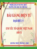 ĐĐ 5: EM YÊU TỔ QUỐC VIỆT NAM (TIẾT 1 - TUẦN 23)UẦN