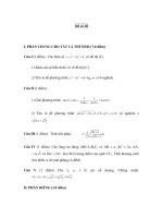 ĐỀ SỐ 28 MÔN TOÁN ÔN THI ĐH