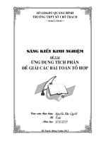 ứng dụng tích phân giải bài toán tổ hợp