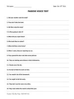 PASSIVE VOICE TEST 1