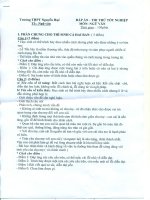 Đề và đáp án thi thử TN THPT 2011