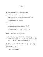 ĐỀ SỐ 33 MÔN TOÁN ÔN THI ĐH