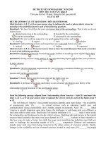 đề thi đại học môn tiếng anh 2011