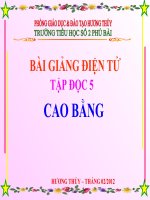 TĐ 5: CAO BẰNG - TUẦN 22