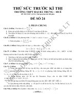 Đề thi thử đại học 2012