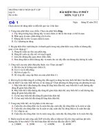 Đề kiểm tra 15 phút lần 3 Vật Lý 9 (2011-2012)