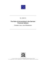 the rule of accounting in the germany financial system