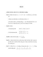 ĐỀ SỐ 31 MÔN TOÁN ÔN THI ĐH