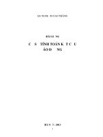 Bài giảng cơ sở tính toán kết cấu áo đường