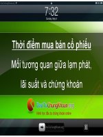 Thời điểm mua bán cổ phiếu,mối tương quan giữa lạm phát,lãi suất và chứng khoán