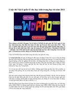 Đề thi WOPHO vòng 1 năm 2011