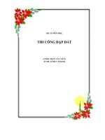 Đồ án môn học thi công đập đất