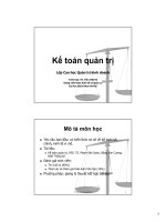 BÀI GIẢNG KẾ TOÁN QUẢN TRỊ