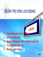 QUẢN TRỊ VỐN LƯU ĐỘNG