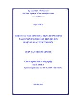 Nghiên cứu tình hình thực hiện chương trình xây dựng nông thôn mới trên địa bàn huyện yên lạc tỉnh vĩnh phúc