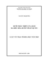 Dưới thác triển của hàm đa điều hòa dưới với kỳ dị yếu