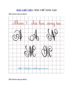 Mẫu viết chữ